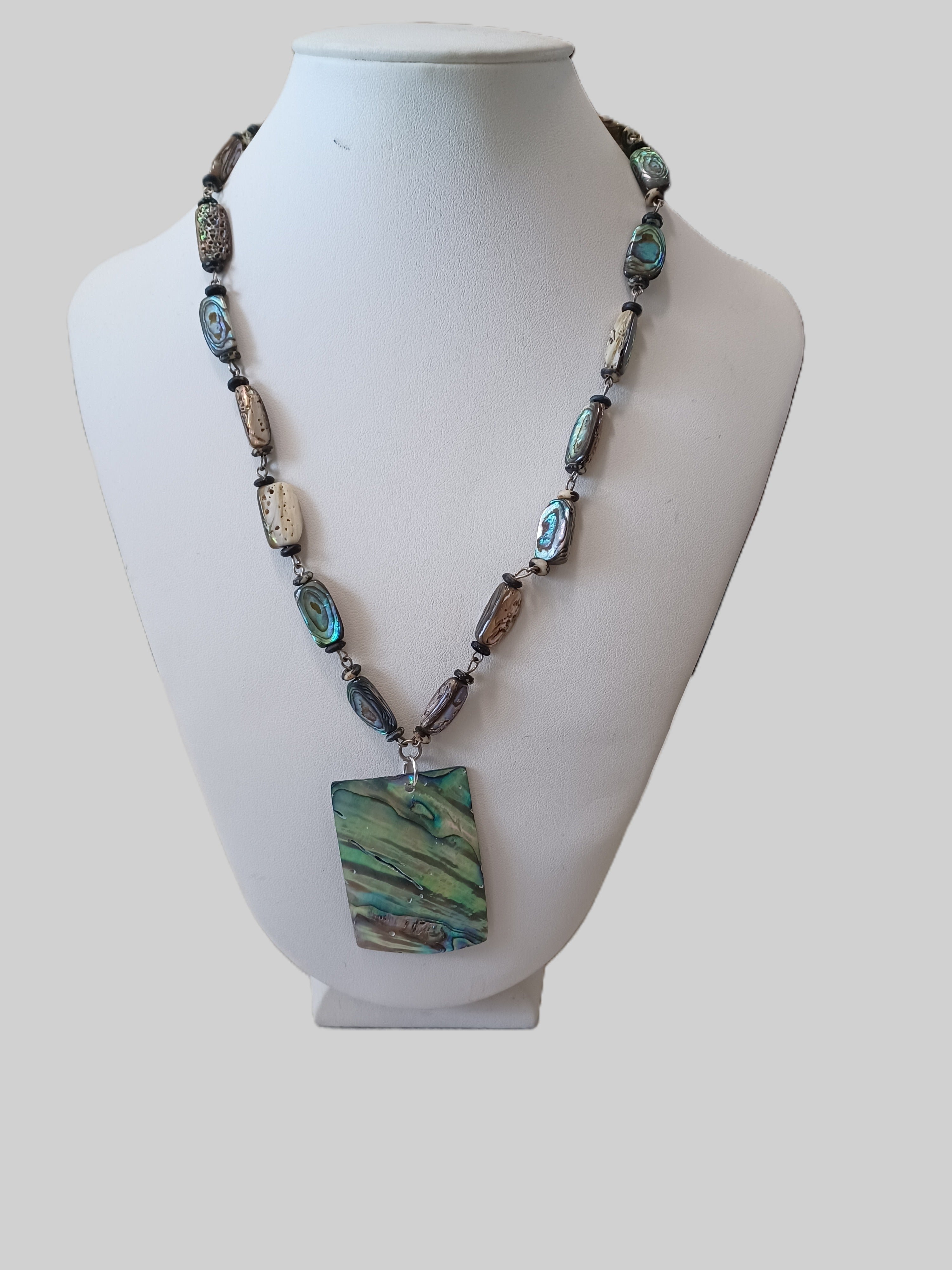 Shell Necklace - Nugget Paua Shell - Choice of Focal Design