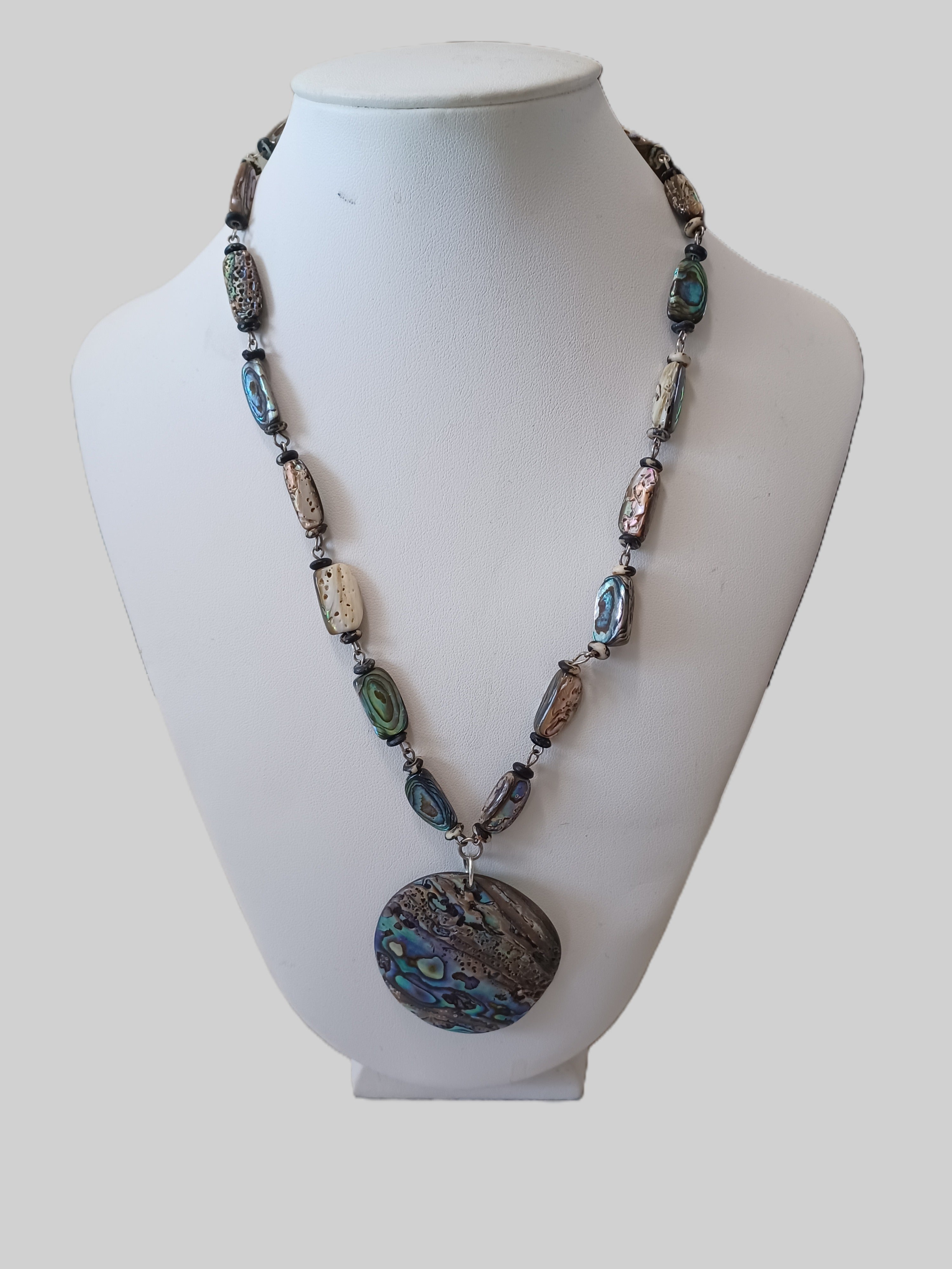 Shell Necklace - Nugget Paua Shell - Choice of Focal Design