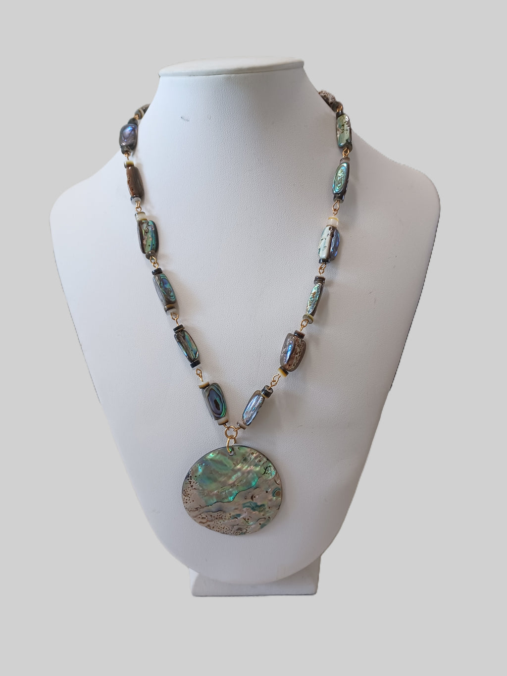 Shell Necklace - Nugget Paua Shell - Choice of Focal Design