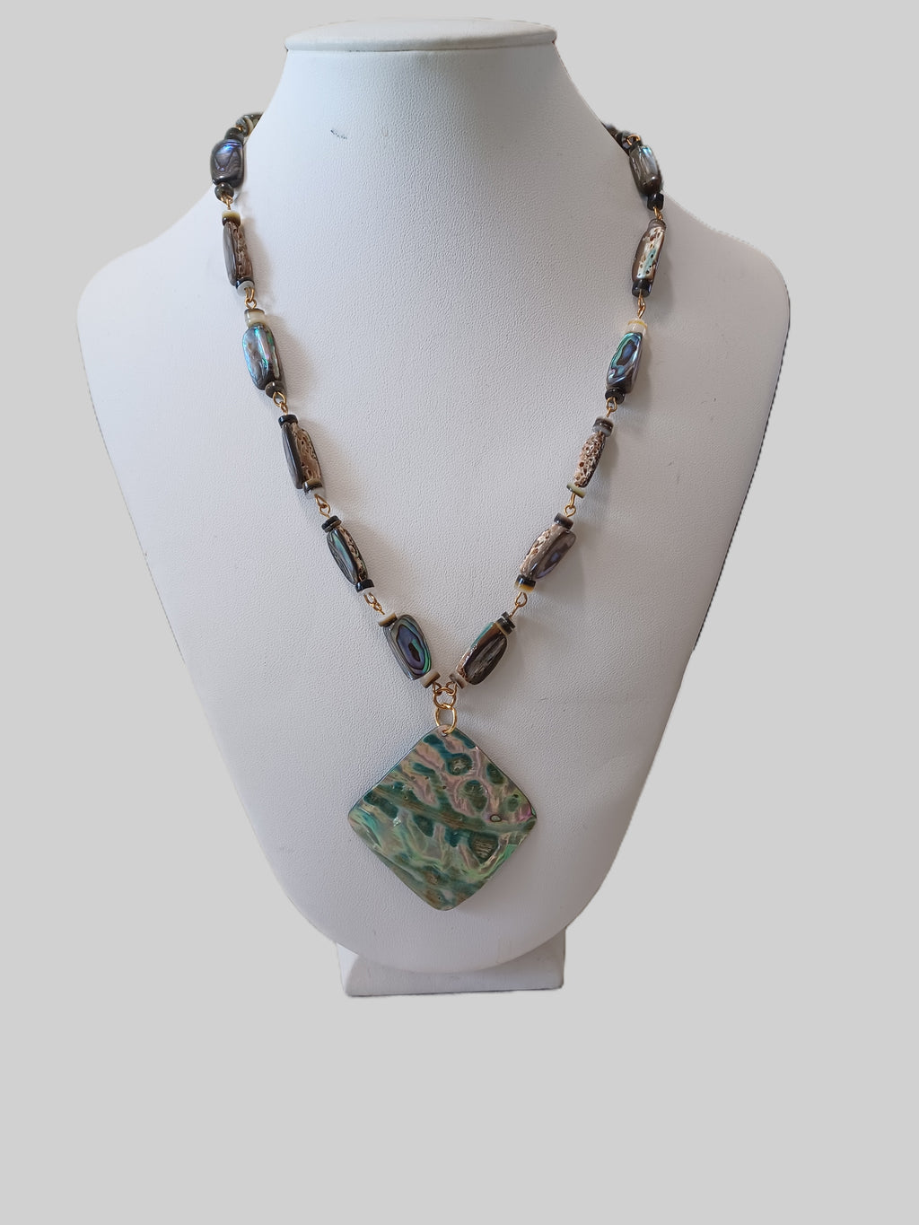 Shell Necklace - Nugget Paua Shell - Choice of Focal Design