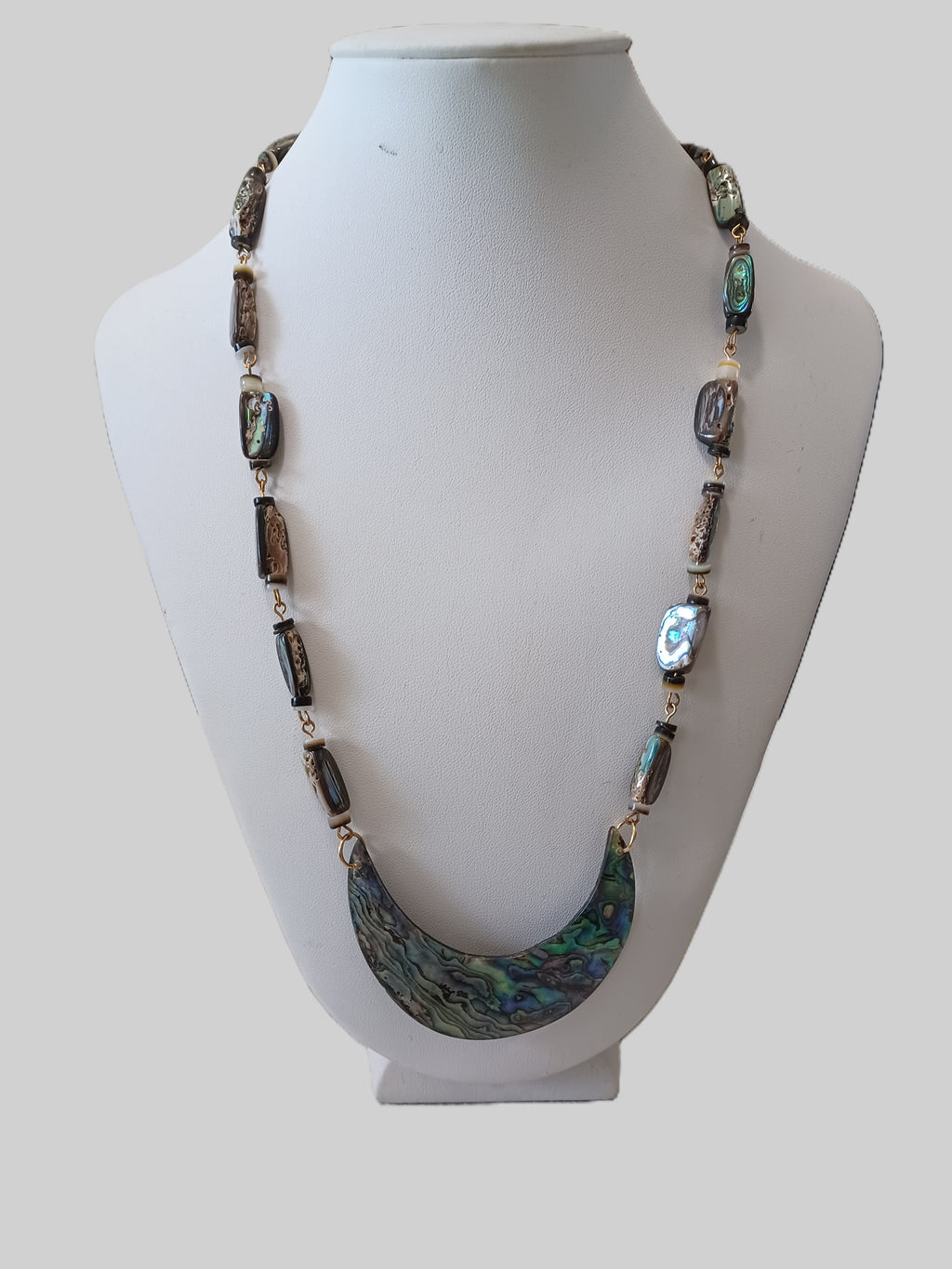 Shell Necklace - Nugget Paua Shell - Choice of Focal Design