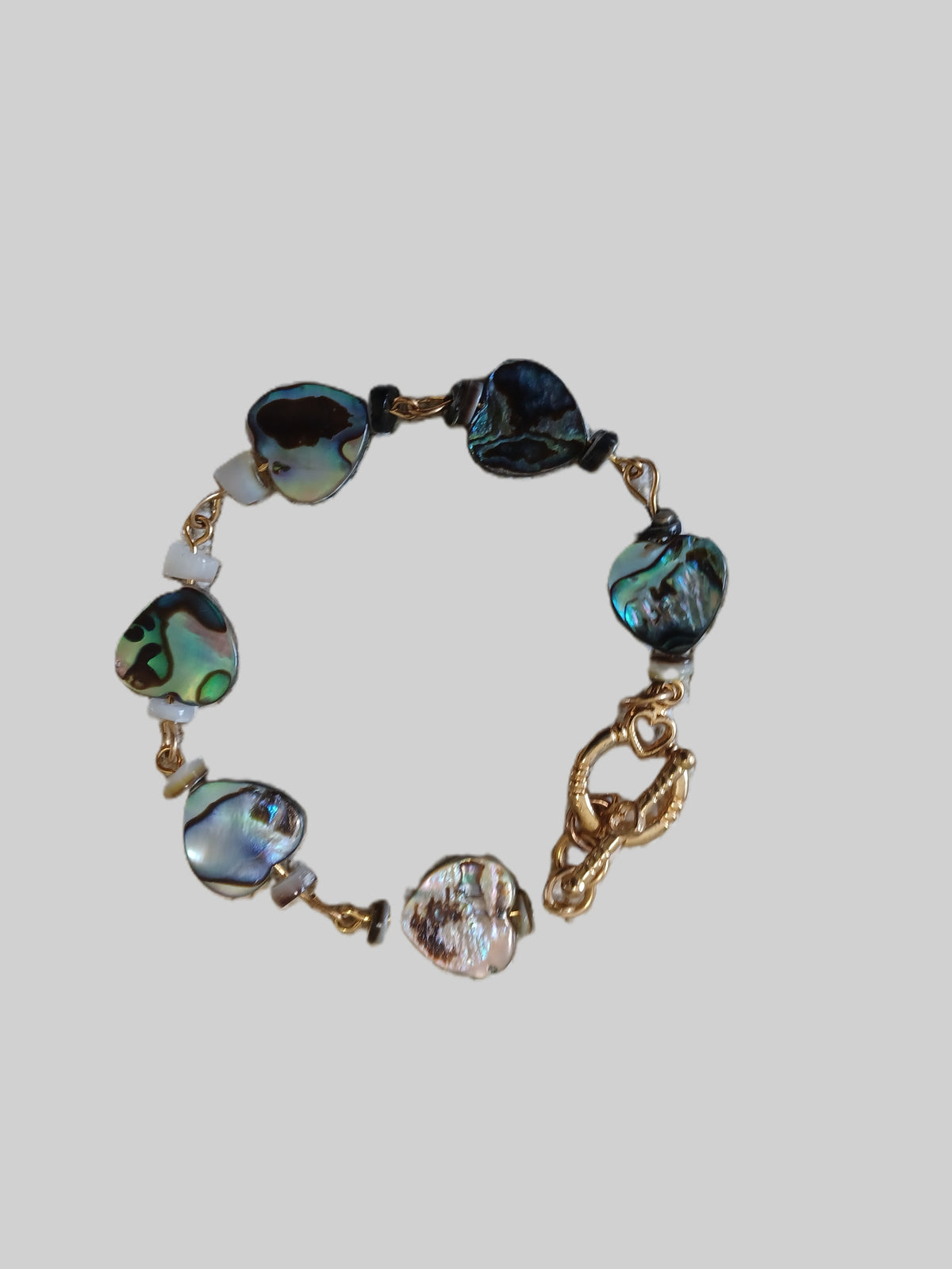 Shell Bracelet - Heart Paua Shell