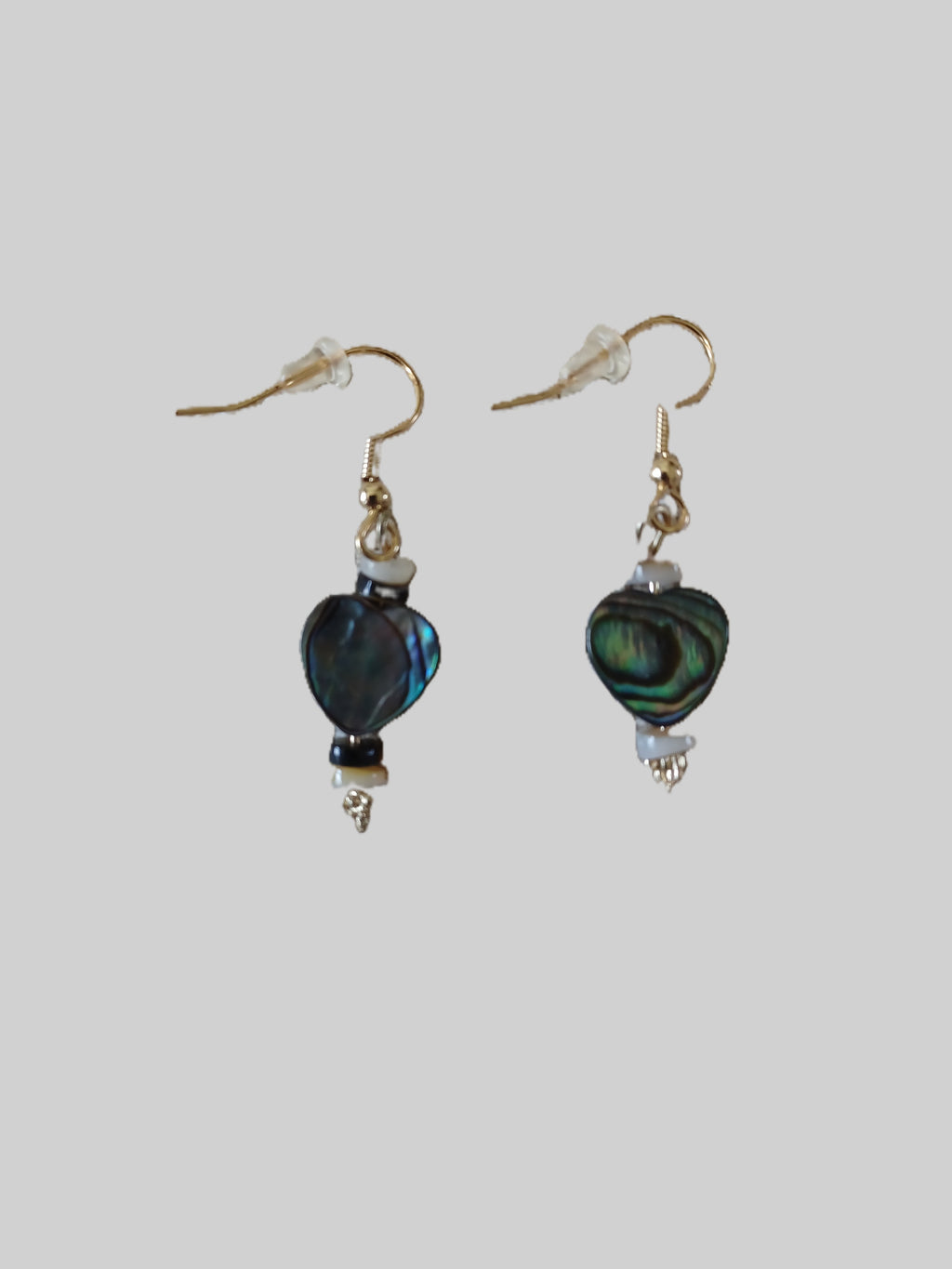 Shell Earrings - Heart Paua Shell