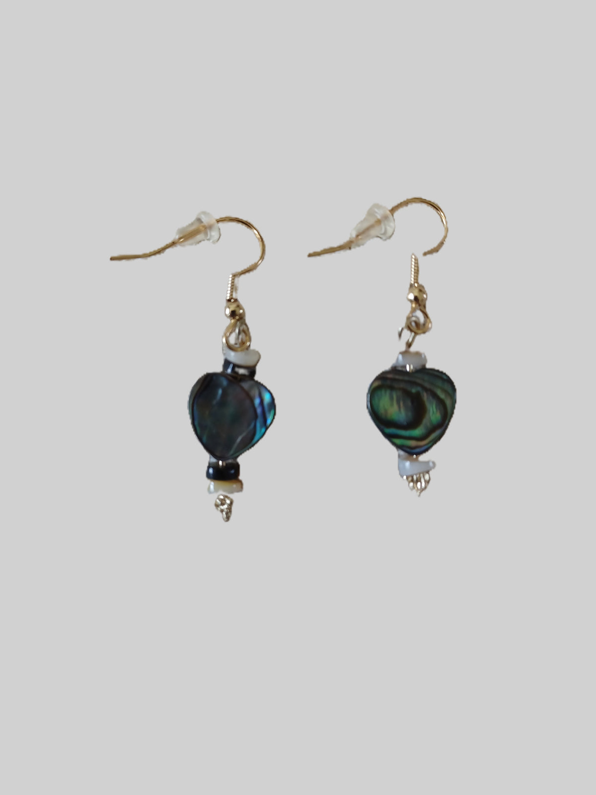 Shell Earrings - Heart Paua Shell