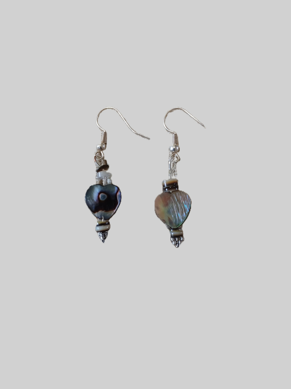 Shell Earrings - Heart Paua Shell
