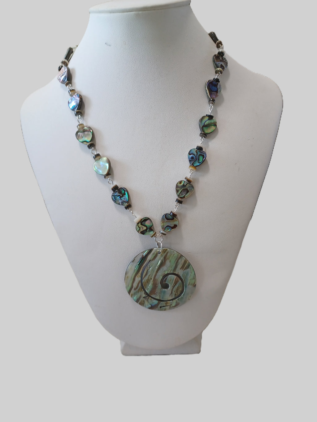 Shell Necklace - Heart Paua Shell - Choice of Focal Design