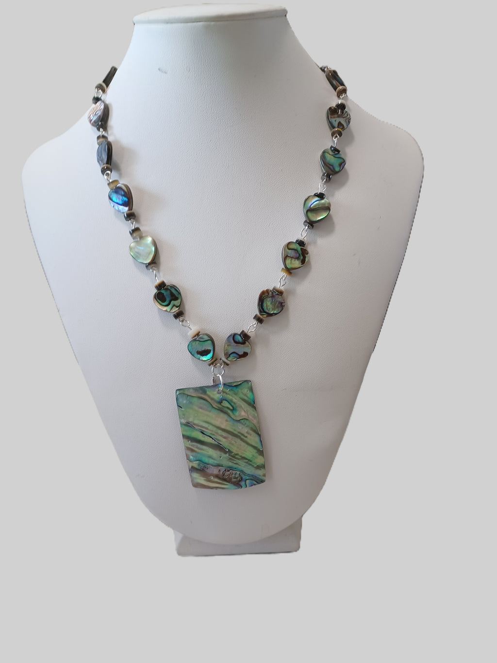 Shell Necklace - Heart Paua Shell - Choice of Focal Design