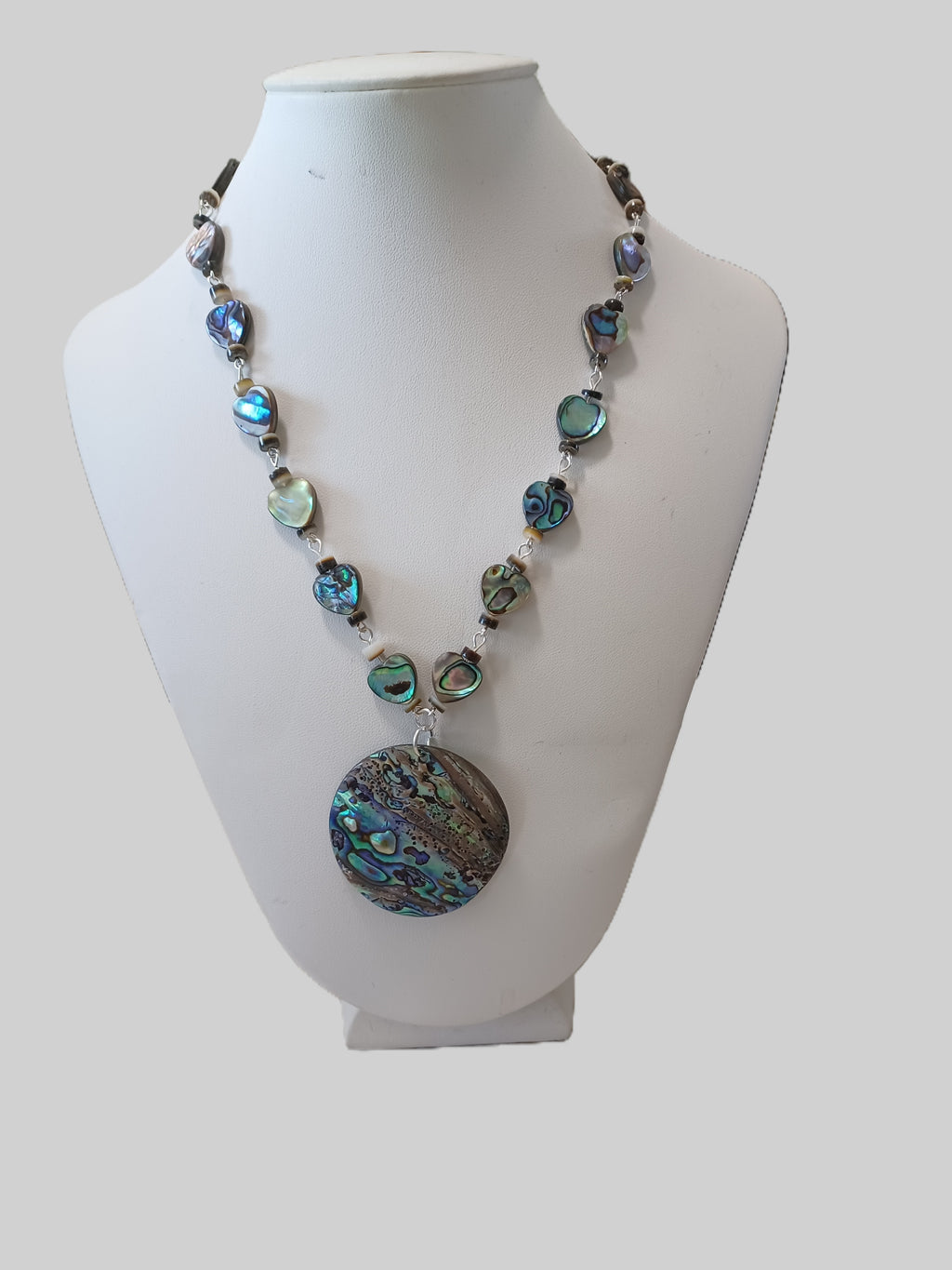 Shell Necklace - Heart Paua Shell - Choice of Focal Design
