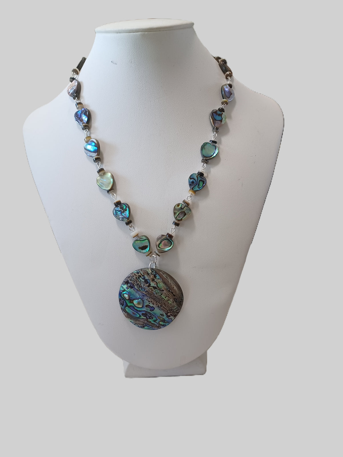 Shell Necklace - Heart Paua Shell - Choice of Focal Design