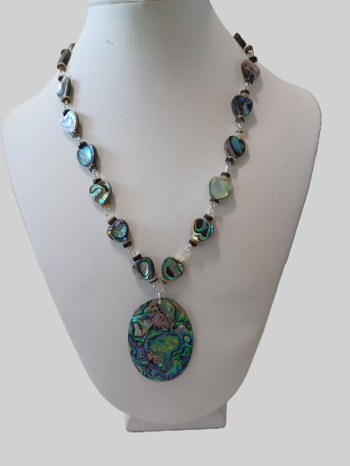 Shell Necklace - Heart Paua Shell - Choice of Focal Design