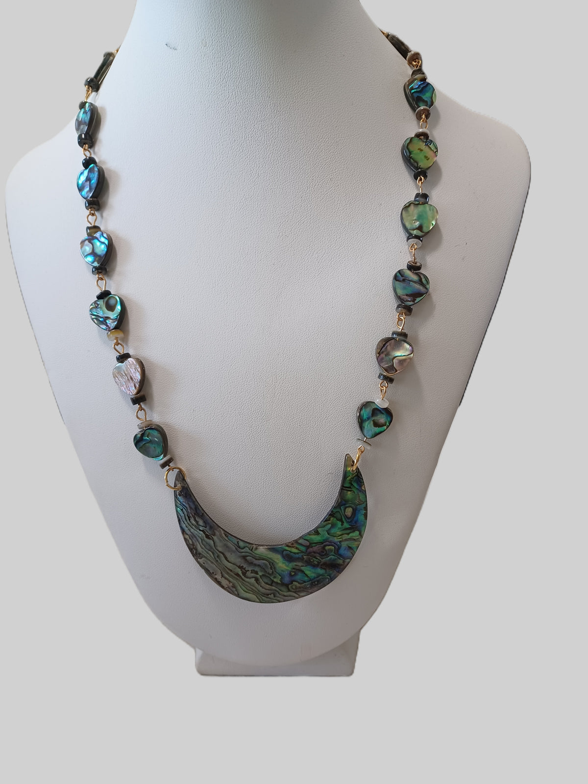Shell Necklace - Heart Paua Shell - Choice of Focal Design