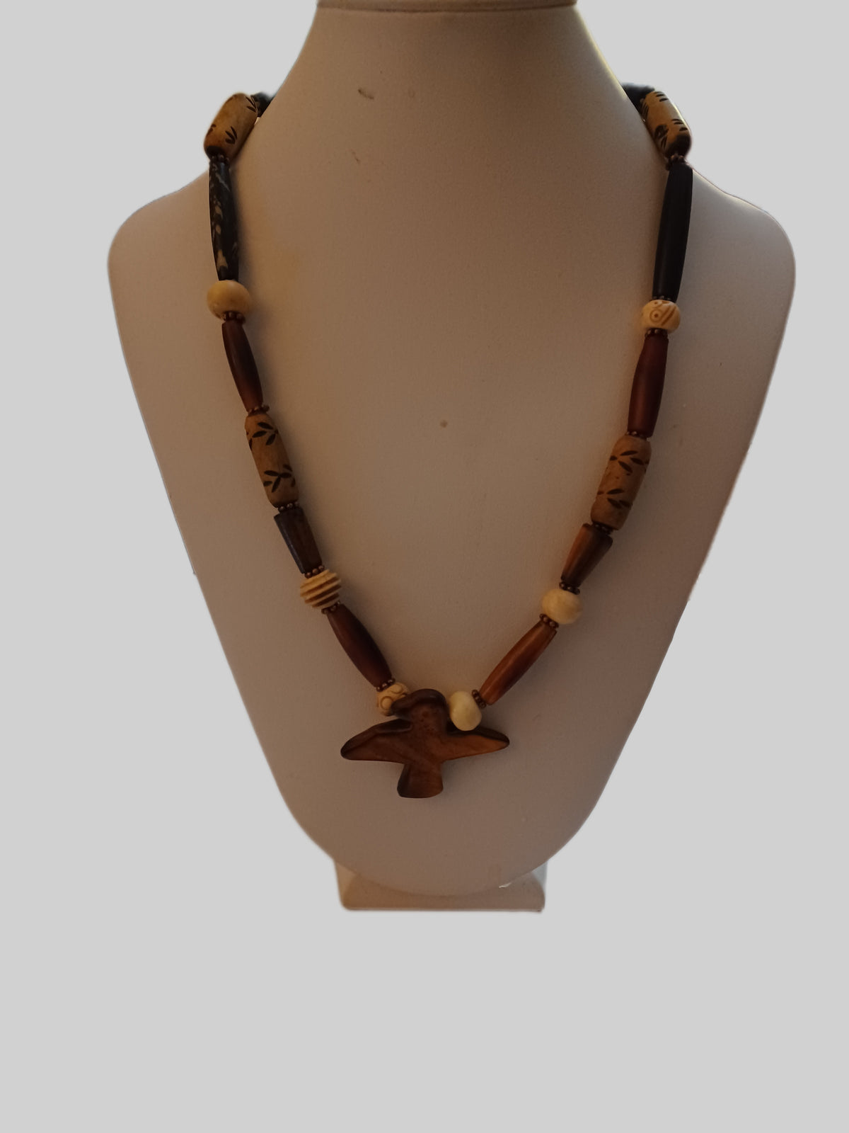 Bone and Horn Necklace - Native Bird