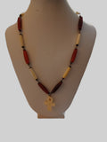 Bone and Horn Necklace - Ankh
