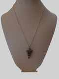 Silver Plated Necklace - Mixed Gemstone Arrowhead