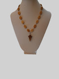 Bone Necklace - Gemstone Arrowhead