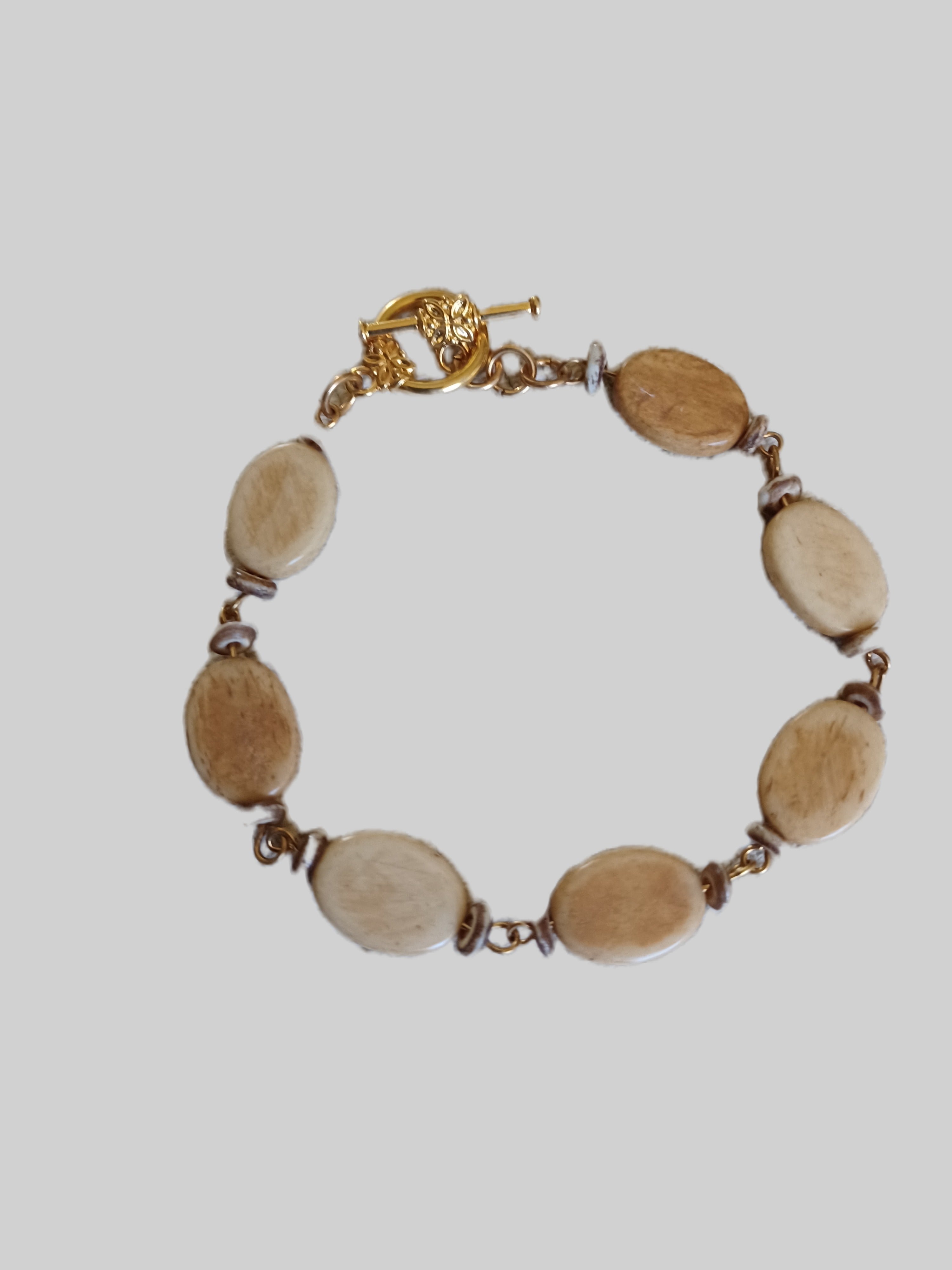 Bone Bracelet - 8-1/4" Gold Plated