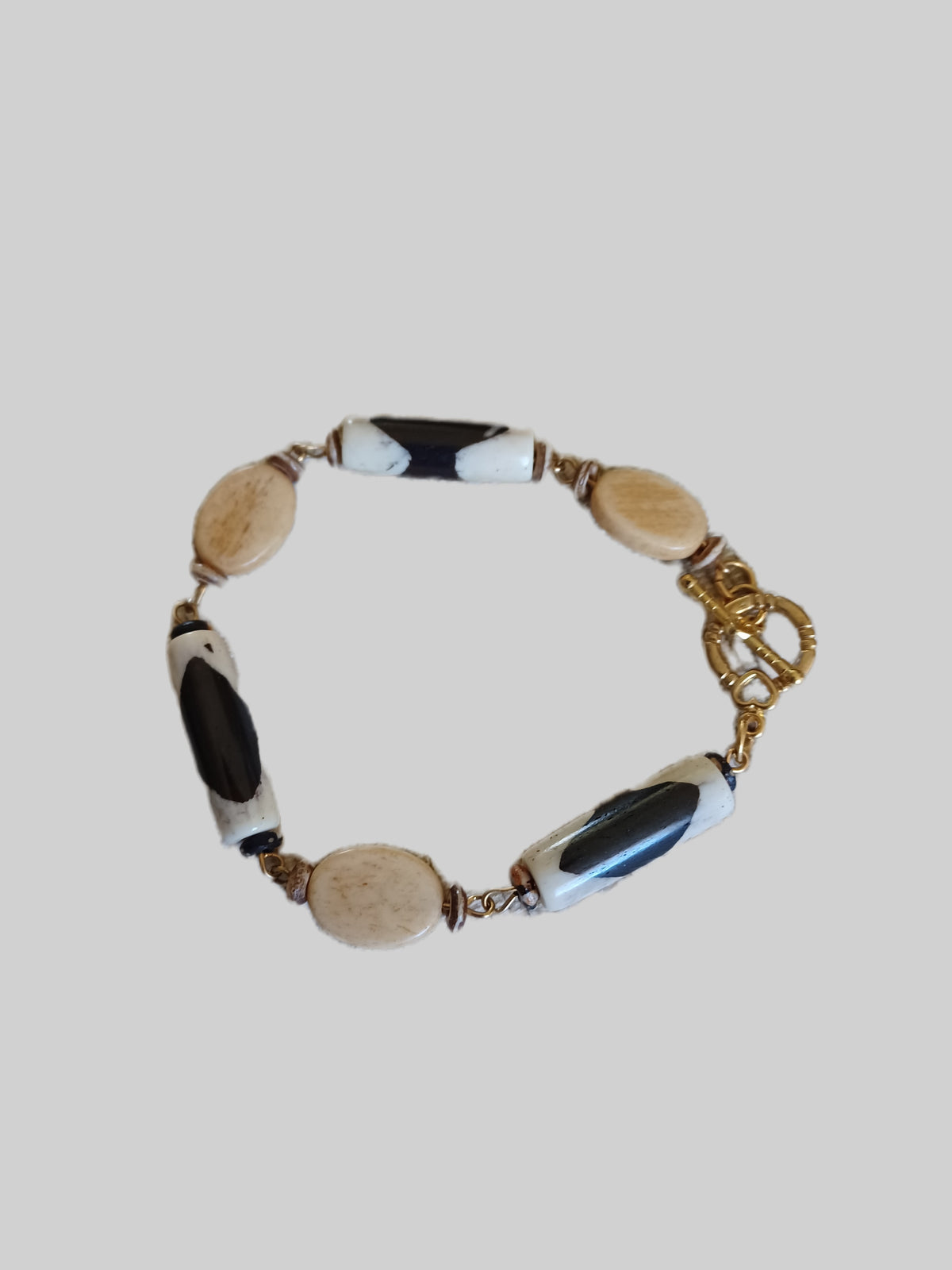 Bone Bracelet - 8" Gold Plated