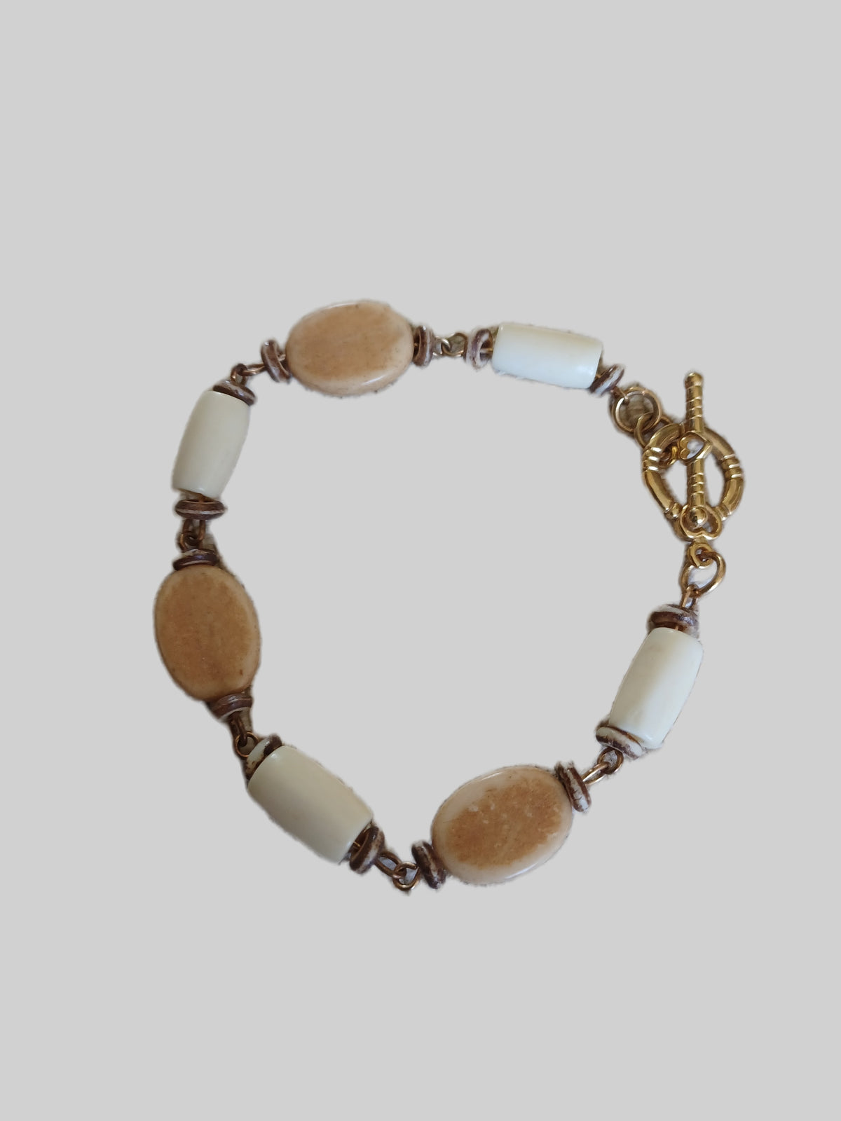 Bone Bracelet - 7-1/2" Gold Plated