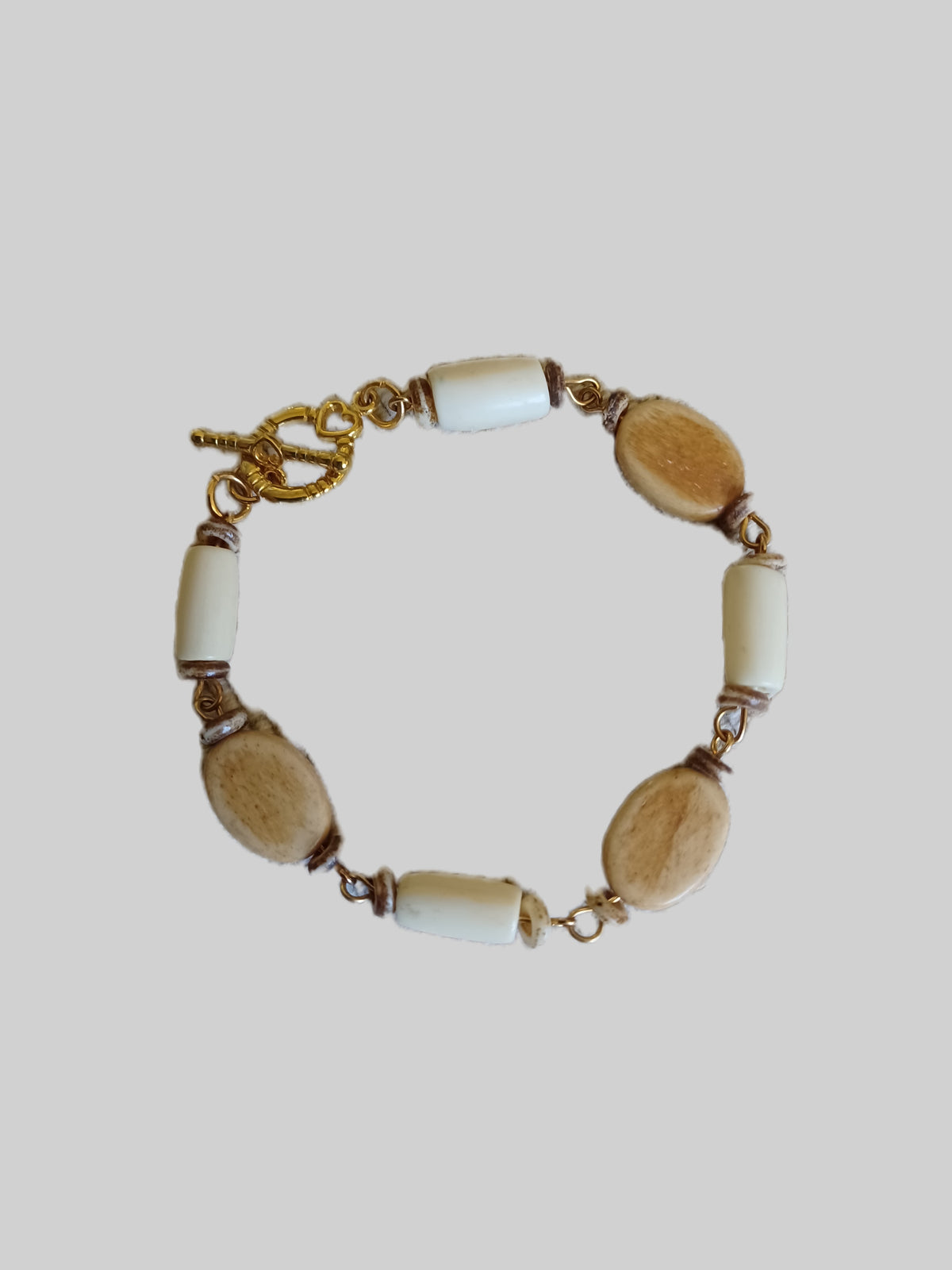Bone Bracelet - 7-1/4" Gold Plated