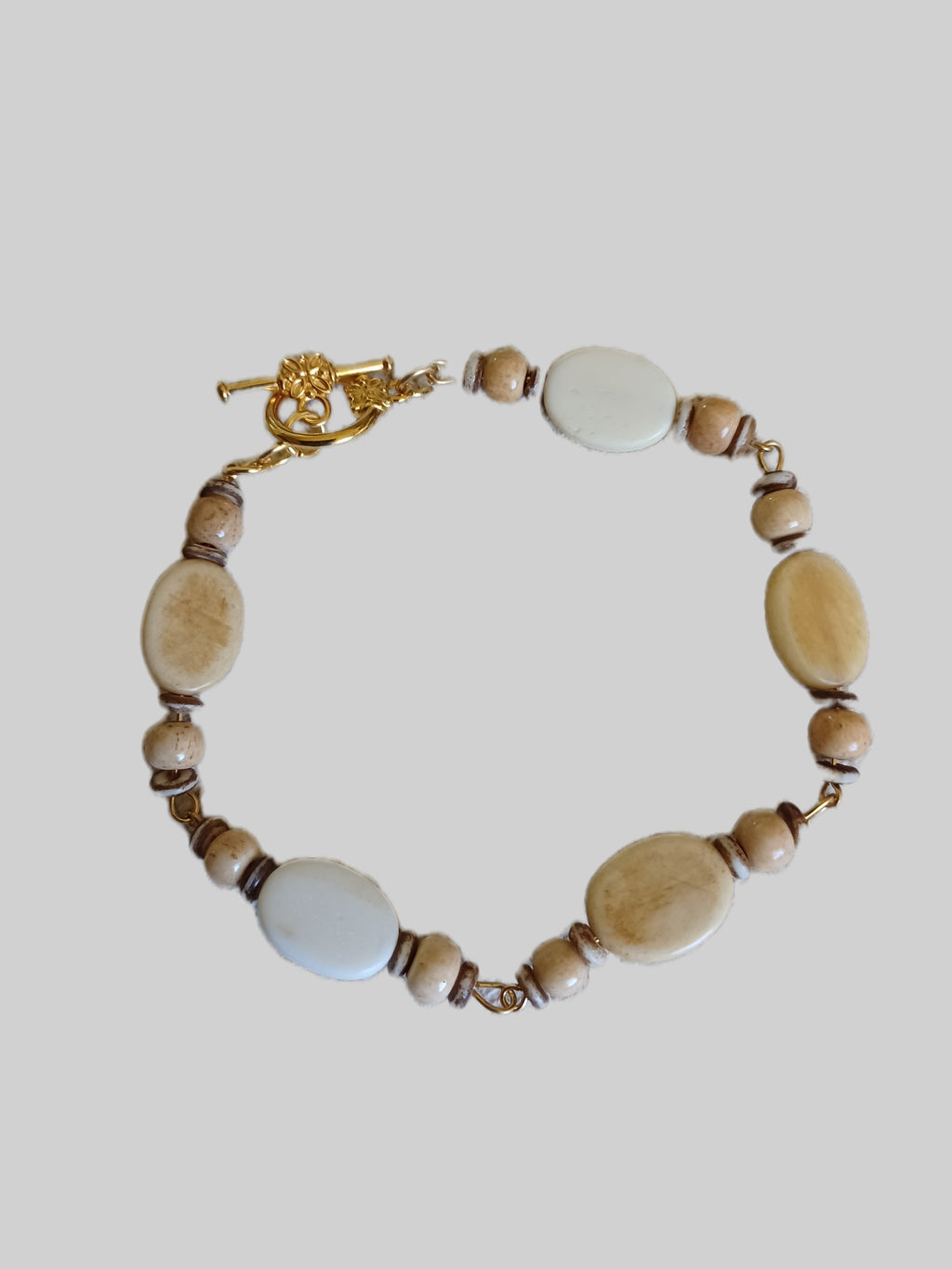 Bone Bracelet - 9" Gold Plated