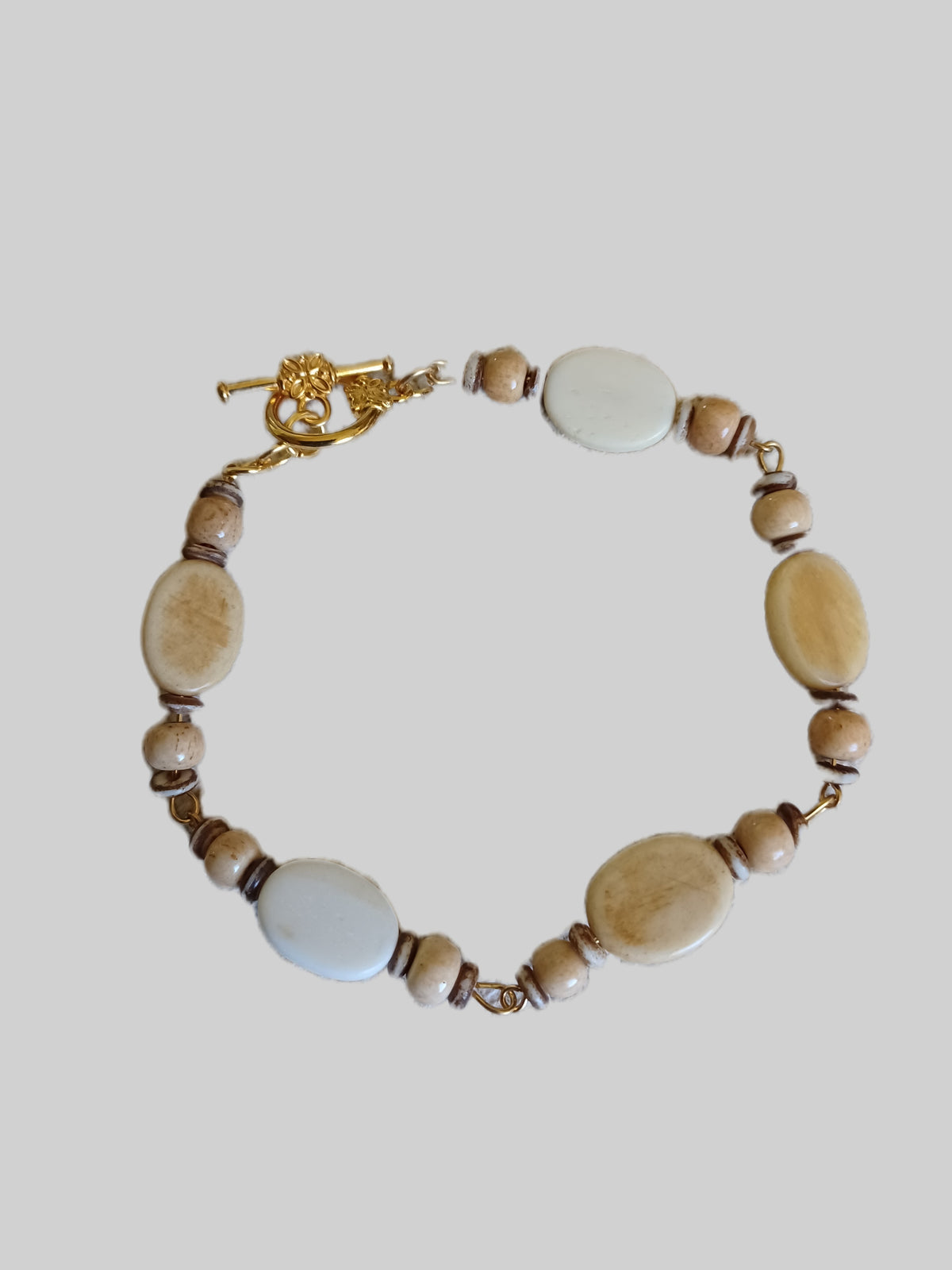 Bone Bracelet - 9" Gold Plated