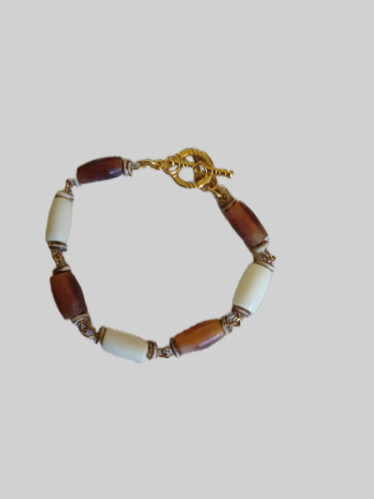 Bone Bracelet - 7-1/4" Gold Plated