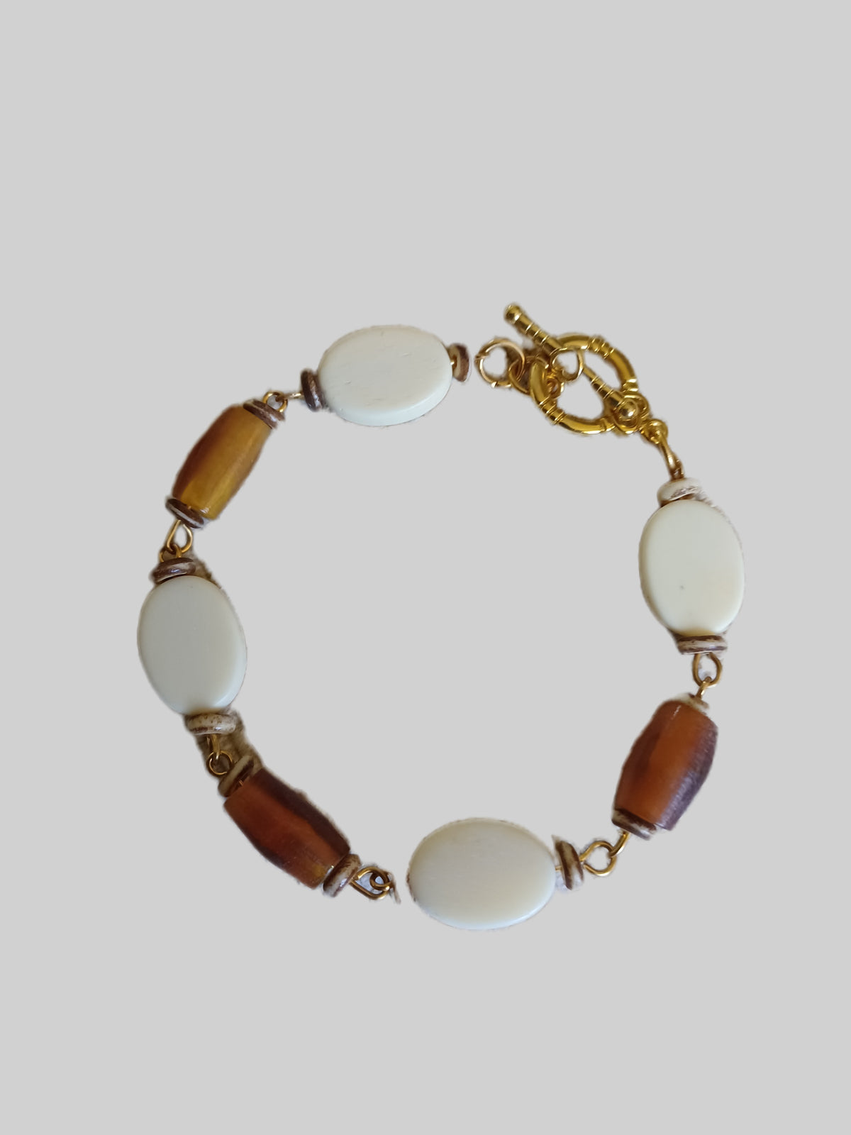 Bone Bracelet - 7-1/2" Gold Plated
