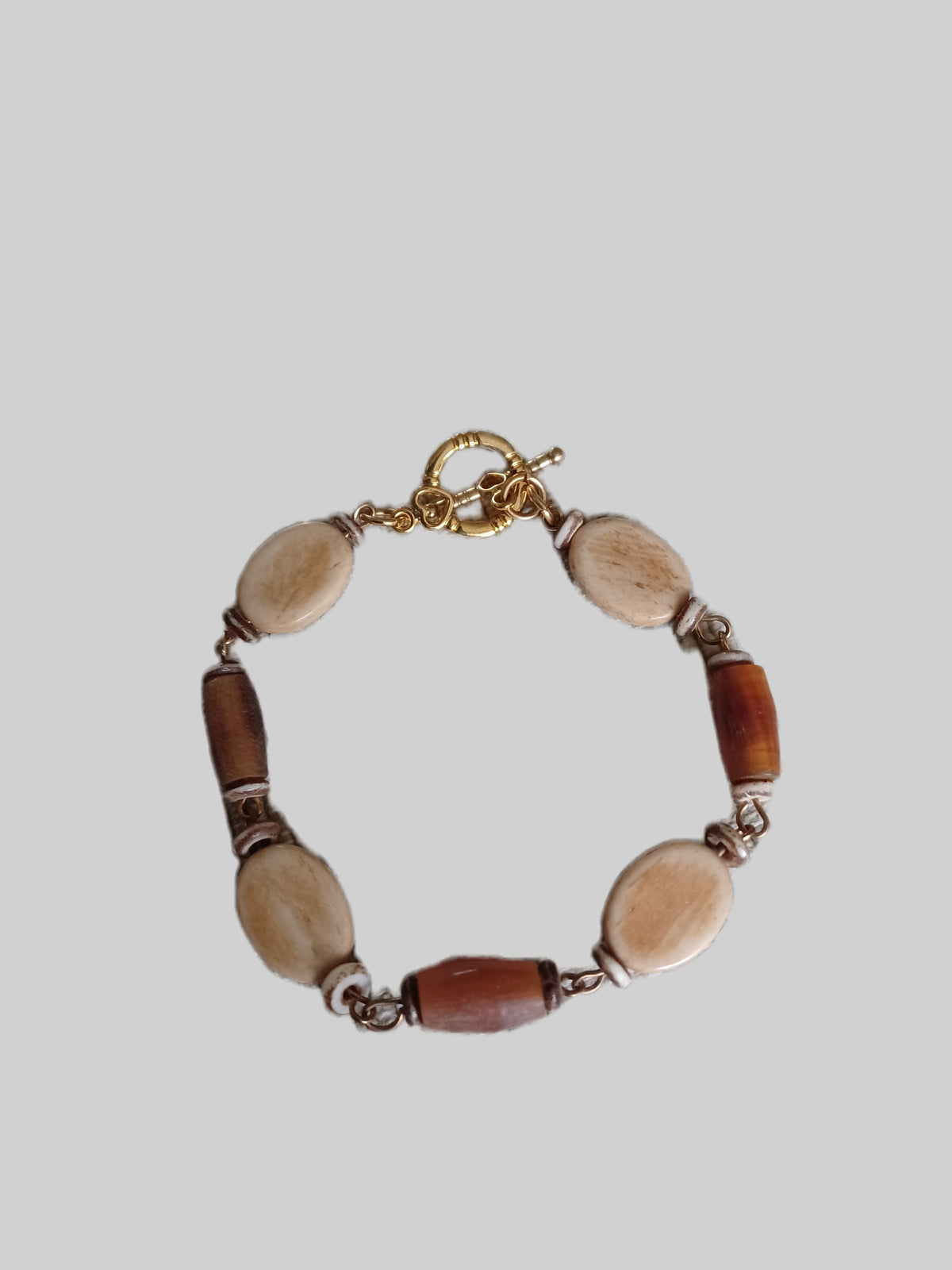 Bone Bracelet - 7-1/2" Gold Plated