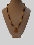 Bone and Horn Necklace - Round Bone Focal
