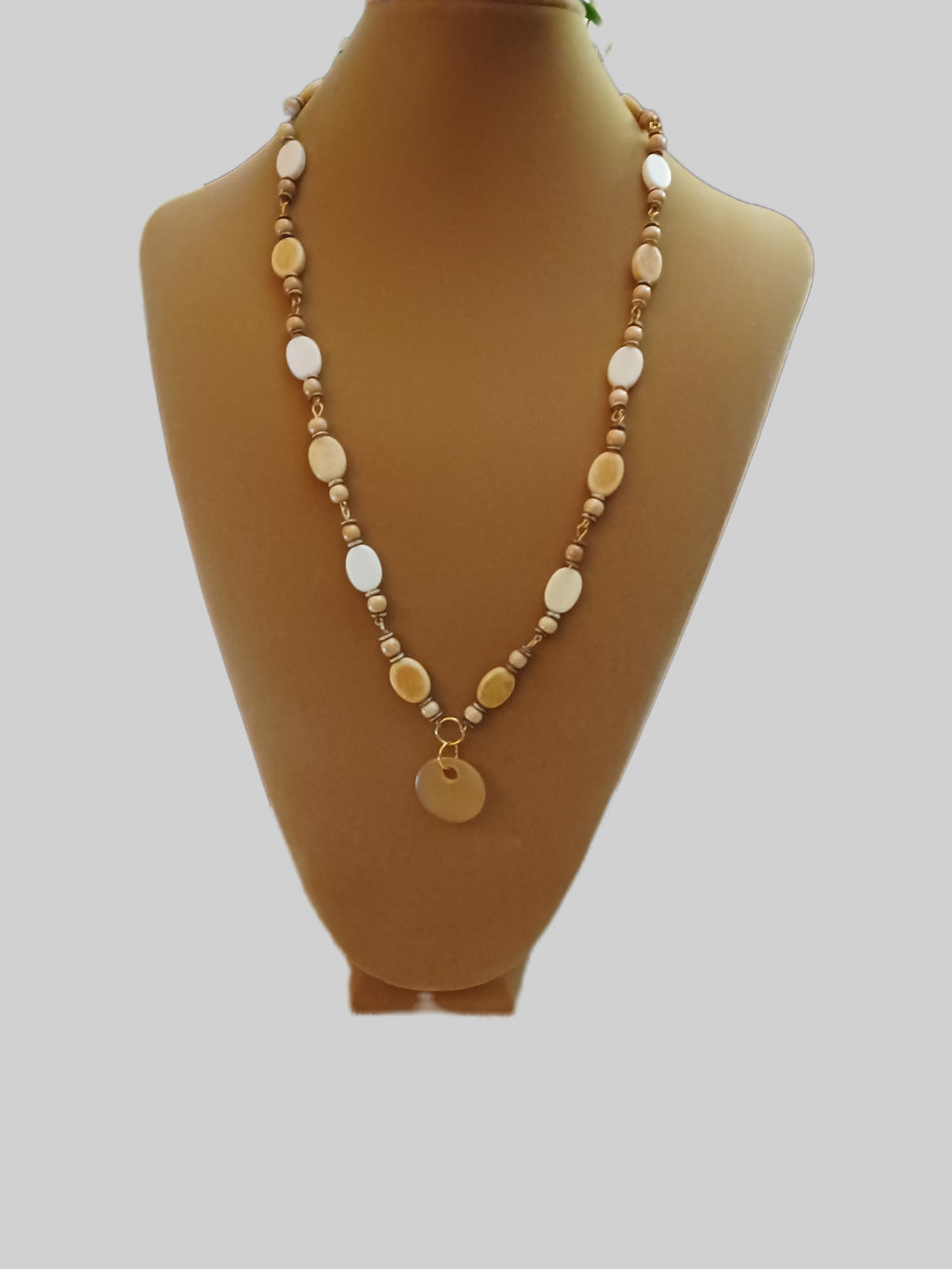 Bone Necklace - Gold Plated Long Necklace