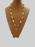 Bone Necklace - Gold Plated Long Necklace