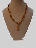 Bone Necklace - Tan Oval Bone