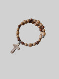 Bone Bracelet - Natural Gemstone Cross