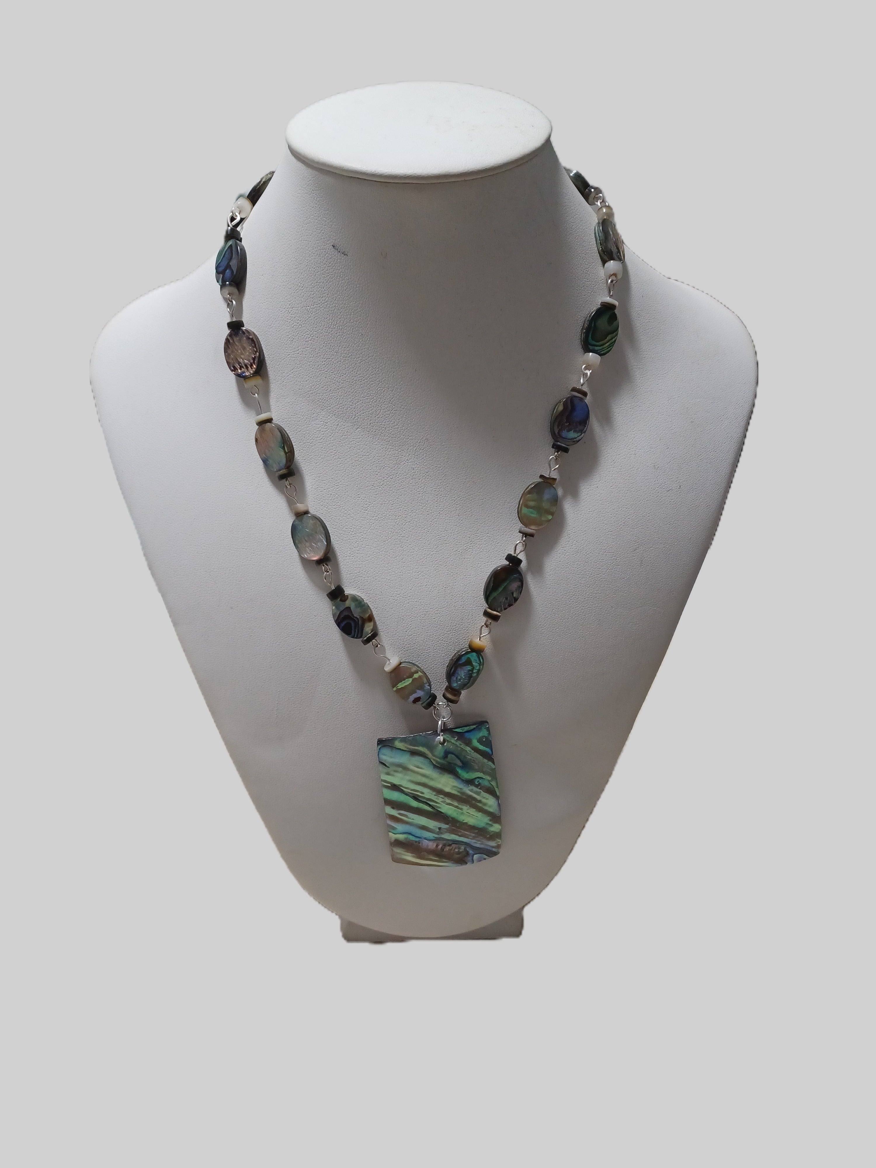 Oval Paua Shell Necklace - Choice of Focal Design