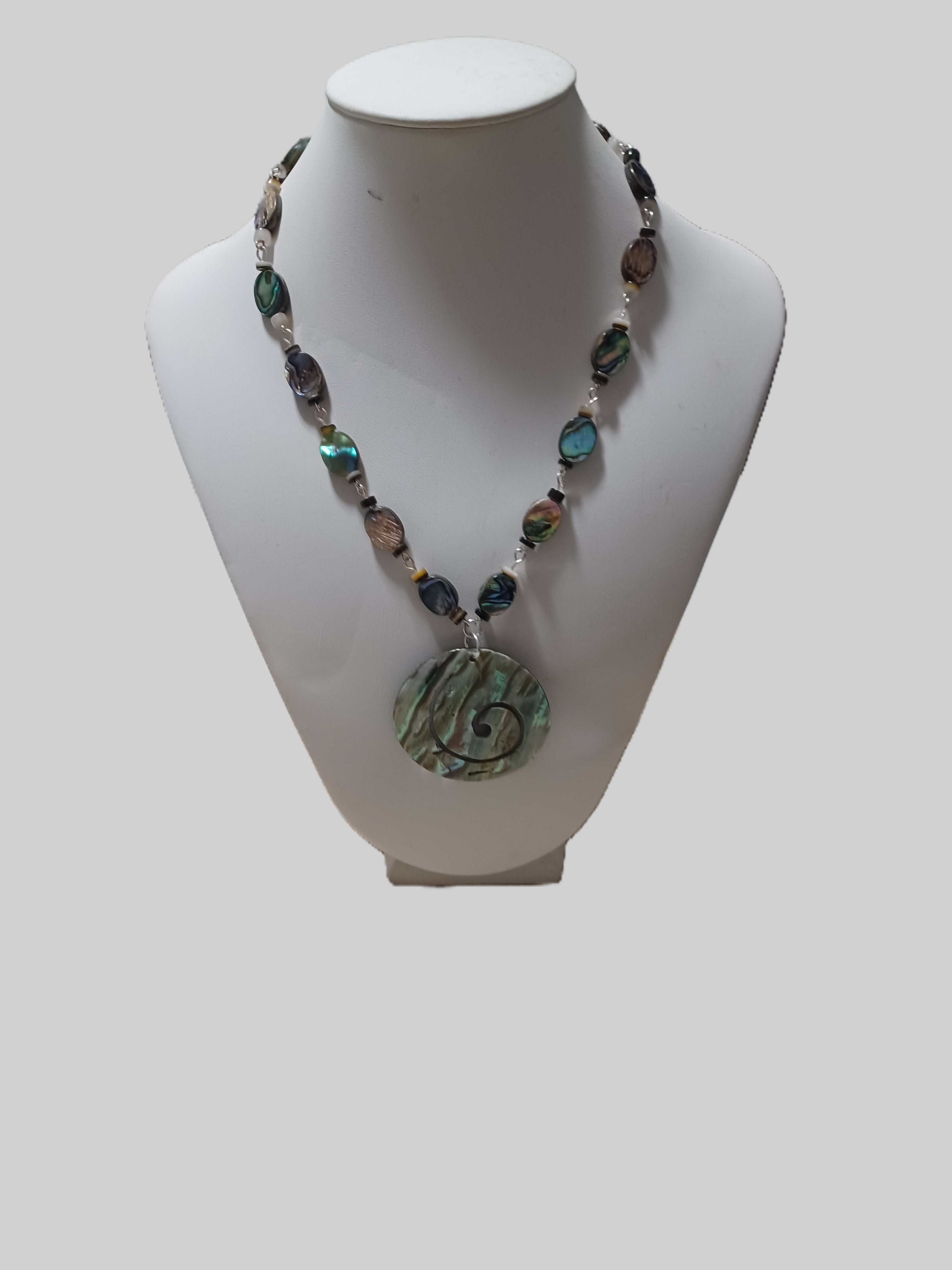 Oval Paua Shell Necklace - Choice of Focal Design