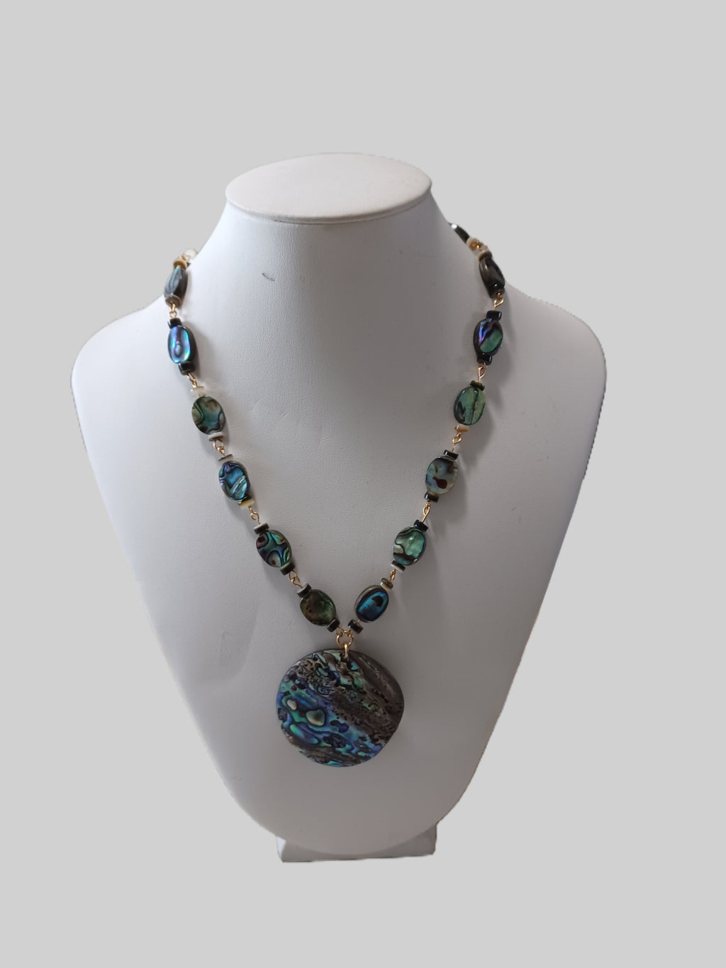 Oval Paua Shell Necklace - Choice of Focal Design