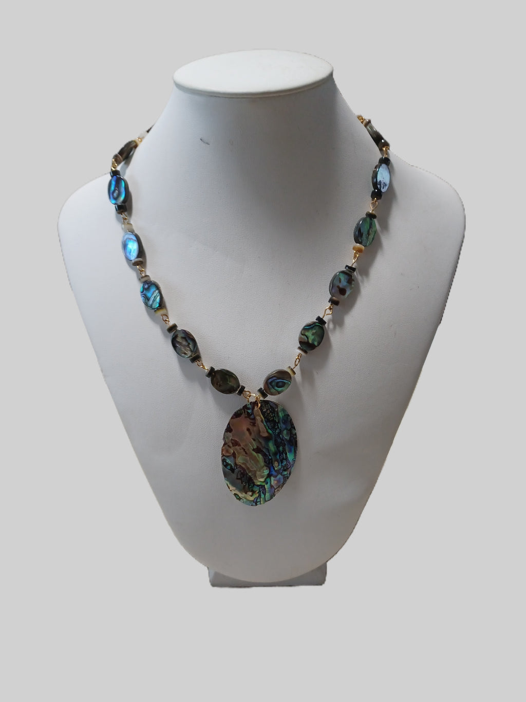 Oval Paua Shell Necklace - Choice of Focal Design