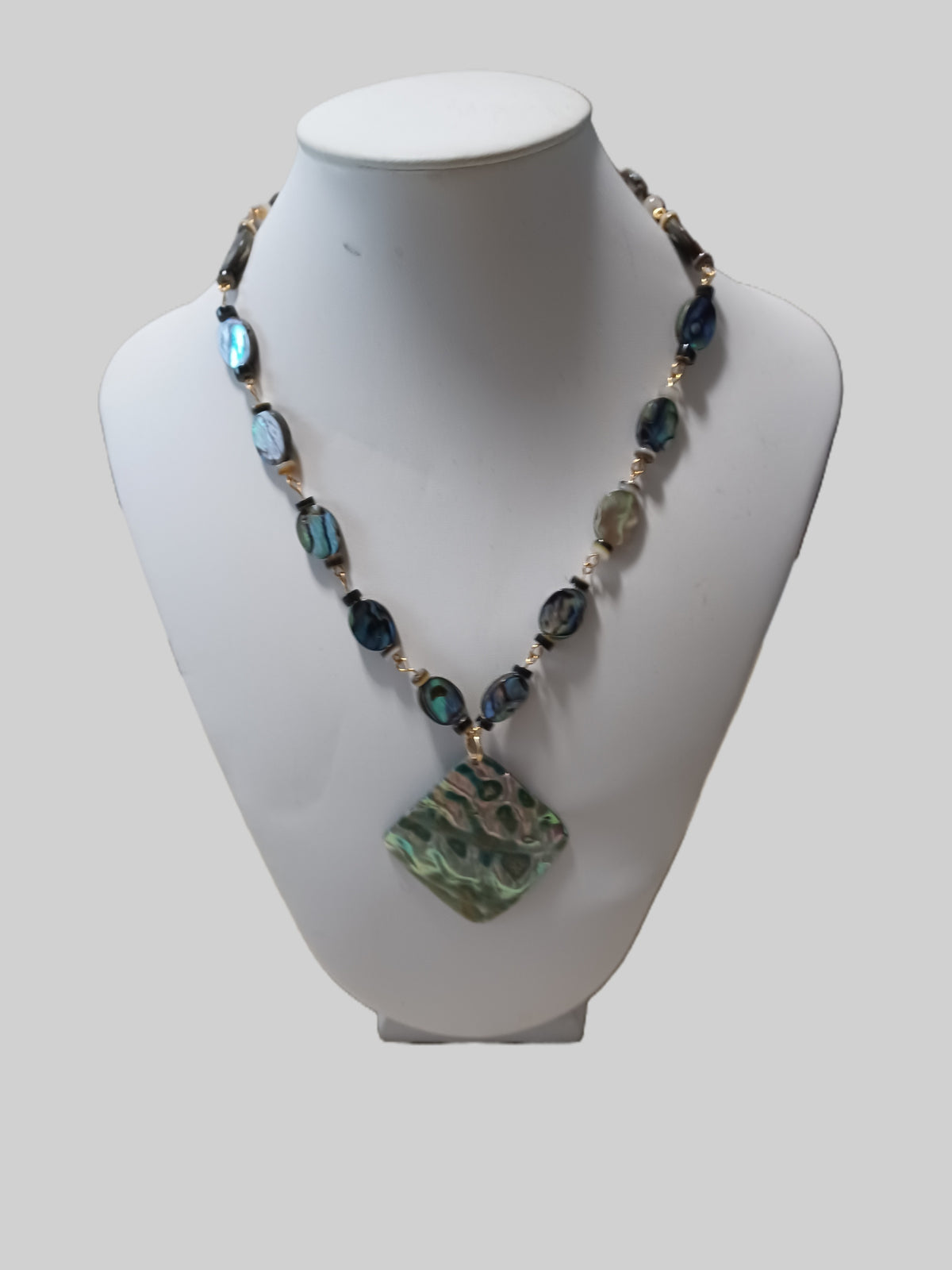 Oval Paua Shell Necklace - Choice of Focal Design
