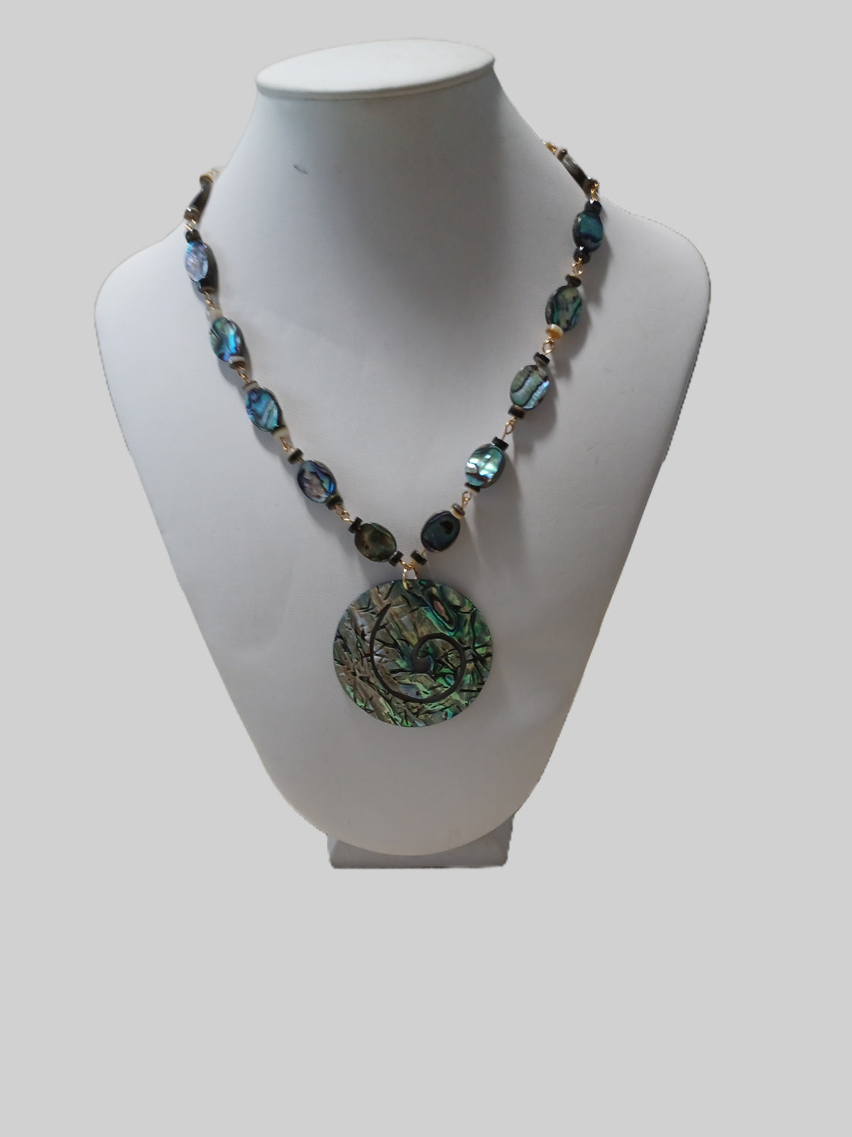 Oval Paua Shell Necklace - Choice of Focal Design