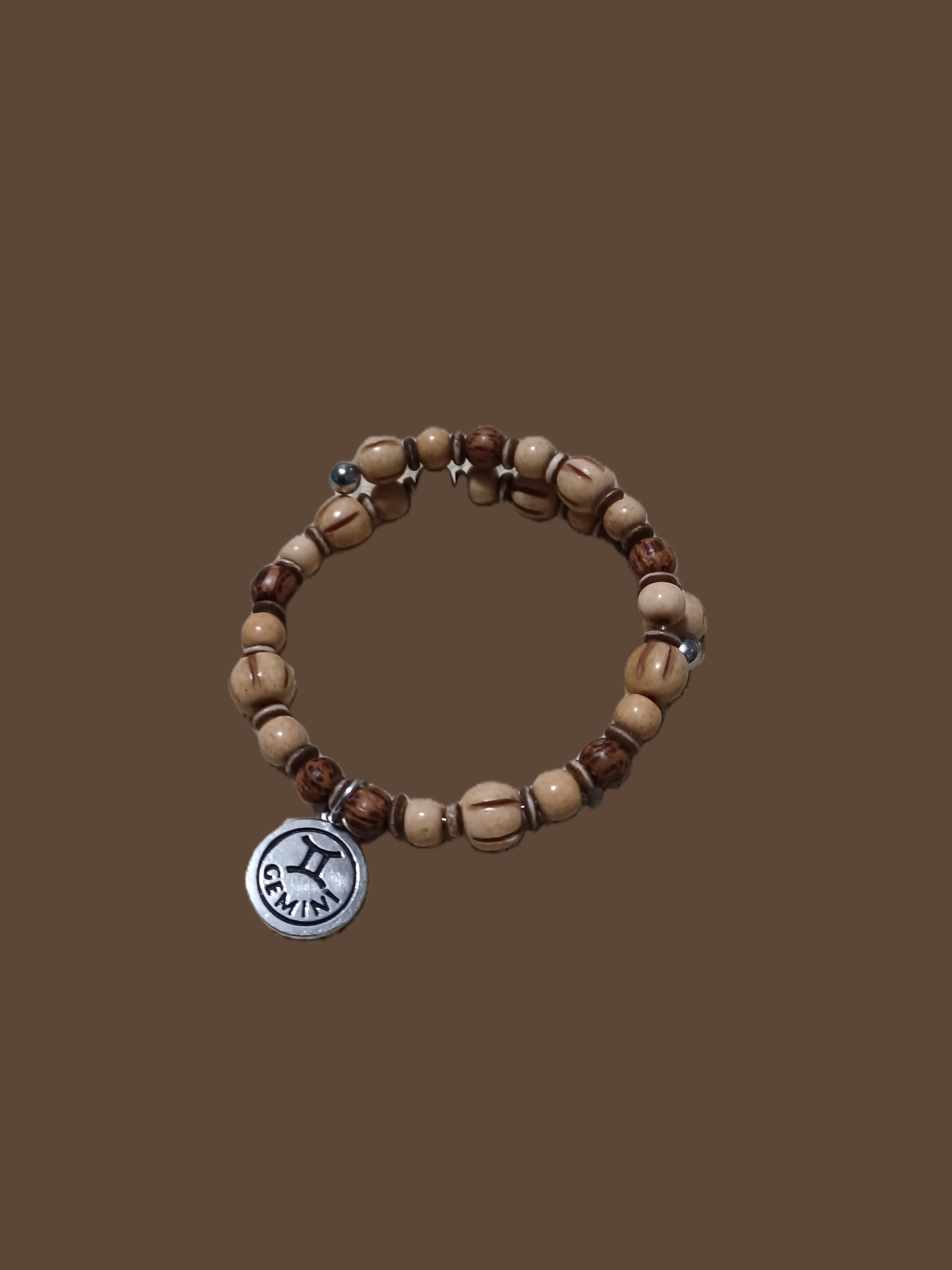 Bone Bracelet - Gemini Zodiac Sign