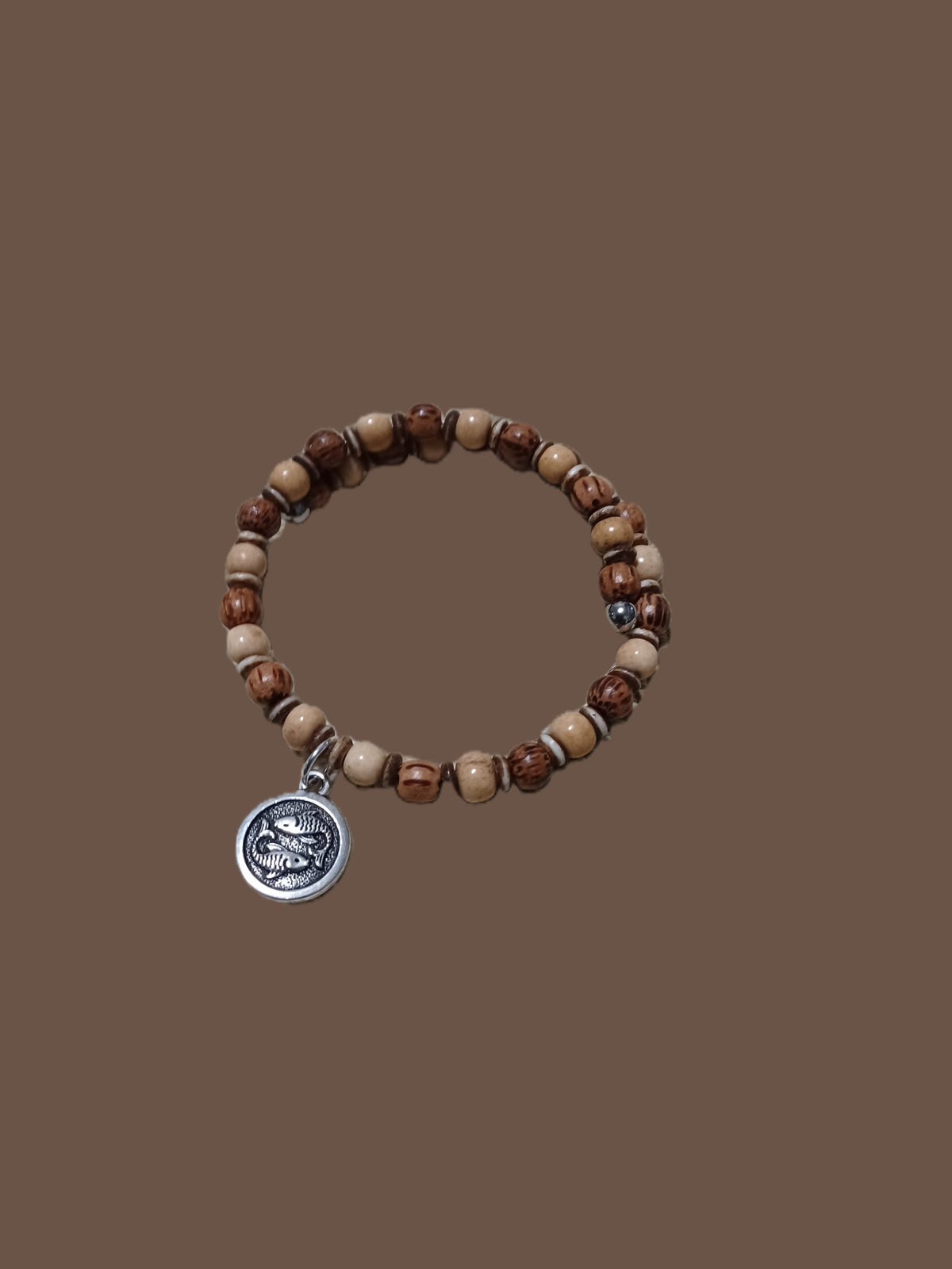 Bone Bracelet - Pisces Zodiac Sign