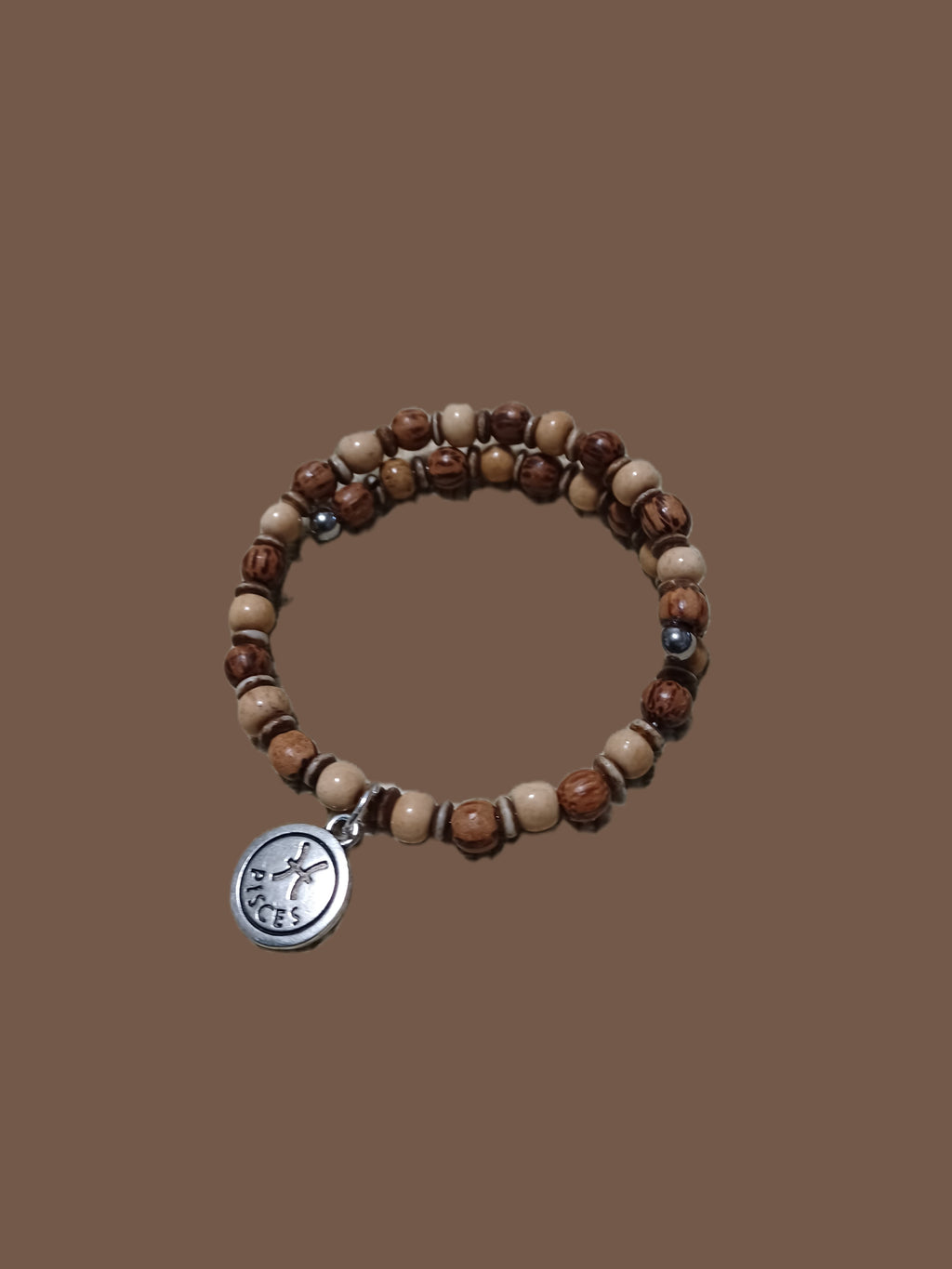 Bone Bracelet - Pisces Zodiac Sign
