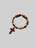 Bone Bracelet - Gemstone Cross
