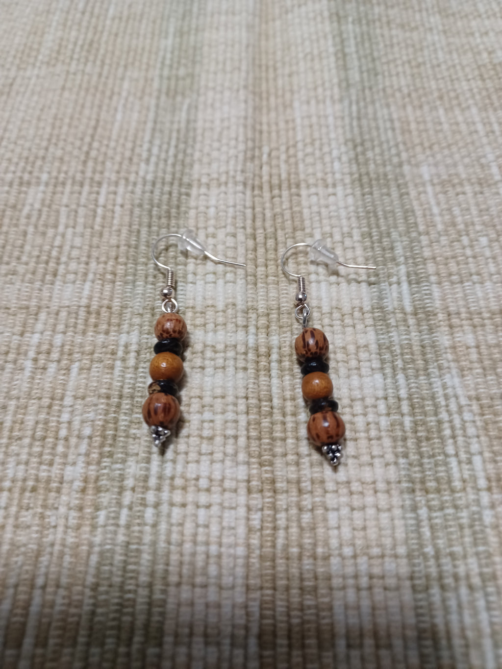 Wood Beaded Earrings