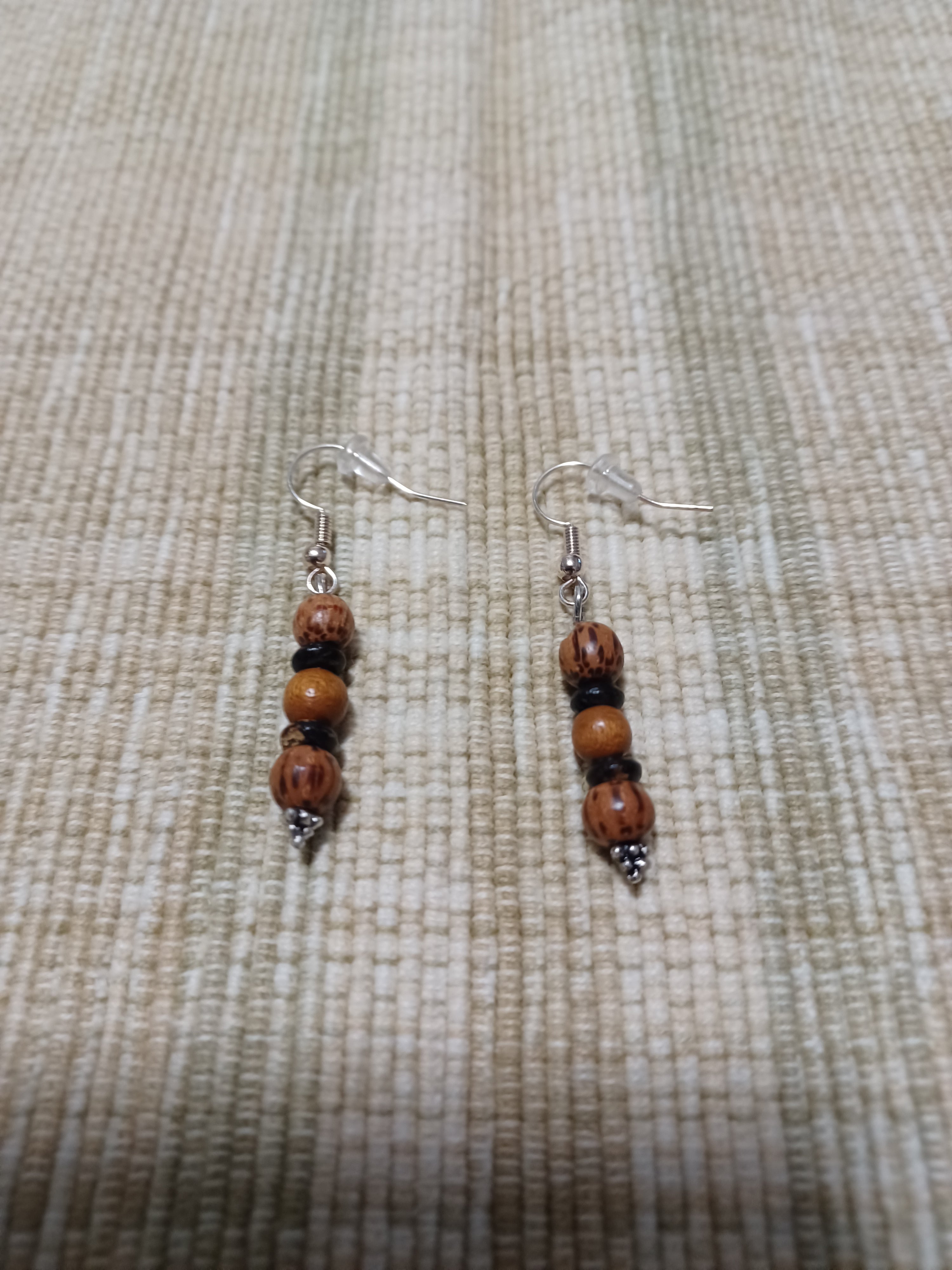Wood Beaded Earrings